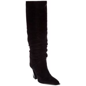 Jimmy Choo Hart 85 Suede Knee-High Boot, Black